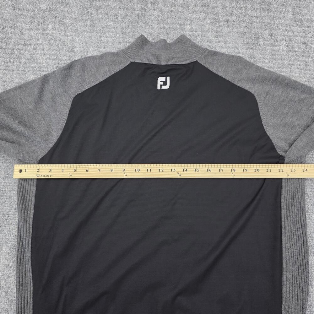 FootJoy Pullover Sweater Mens Large Gray Black Nemacolin Country Club Golf Zip - Picture 5 of 16